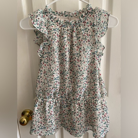Banana Republic Factory Tops - Banana Republic Sleeveless Floral High Neck Blouse
